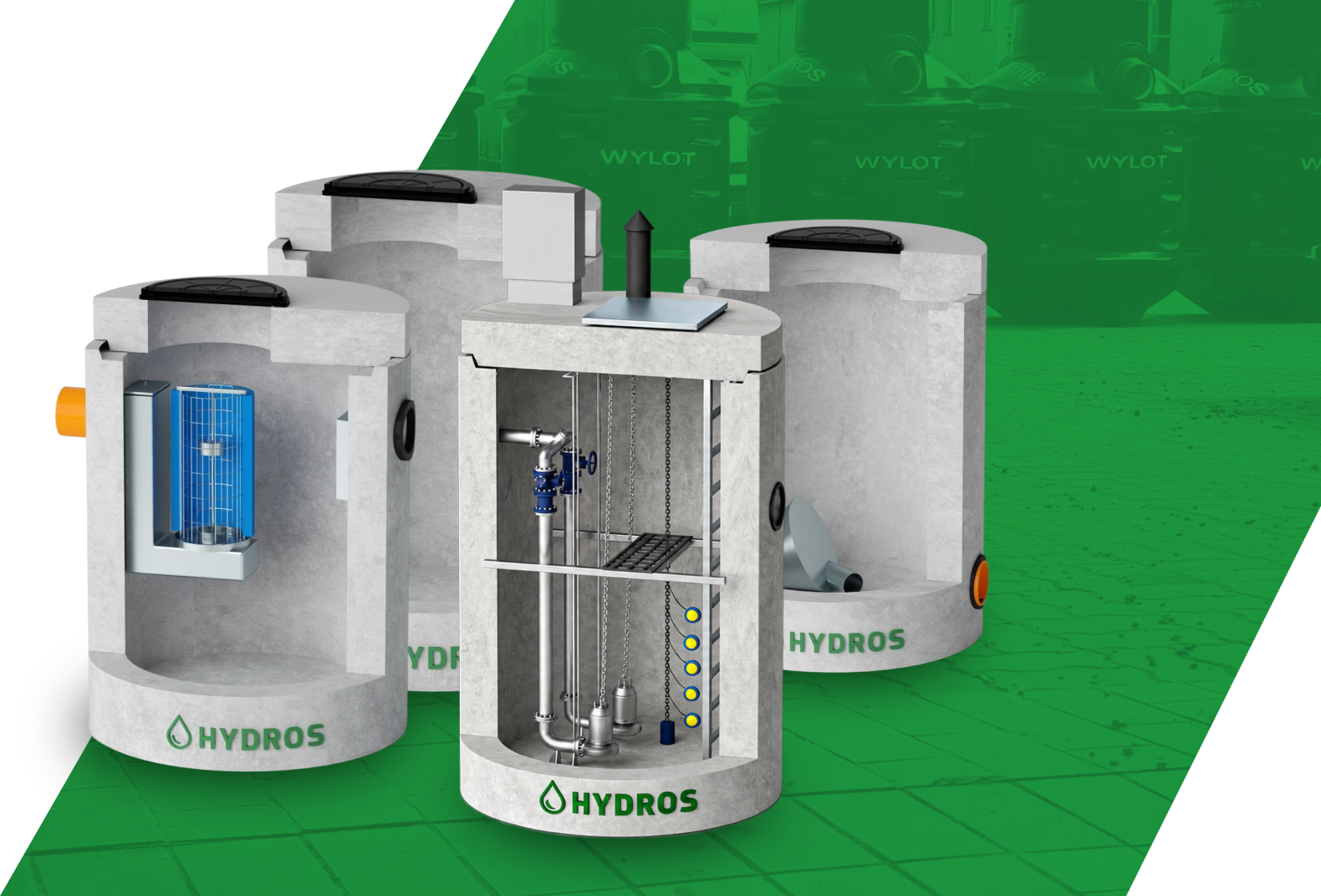 Separatory, osadnik i przepompownia Hydros